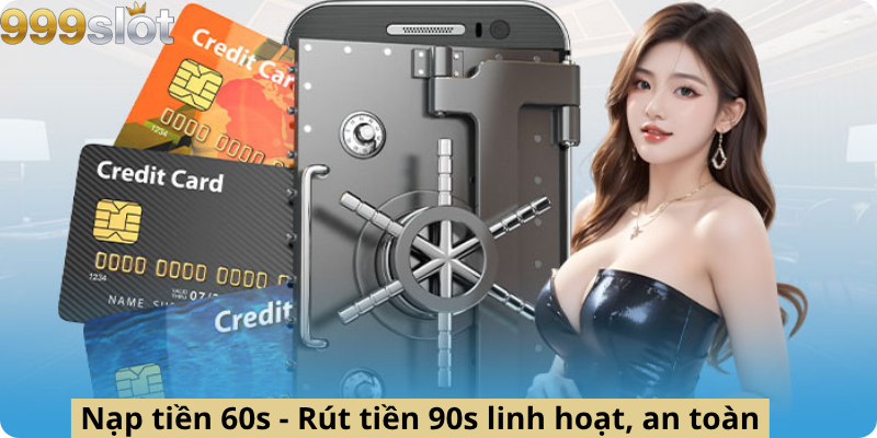 Nạp tiền 60s - Rút tiền 90s linh hoạt, an toàn